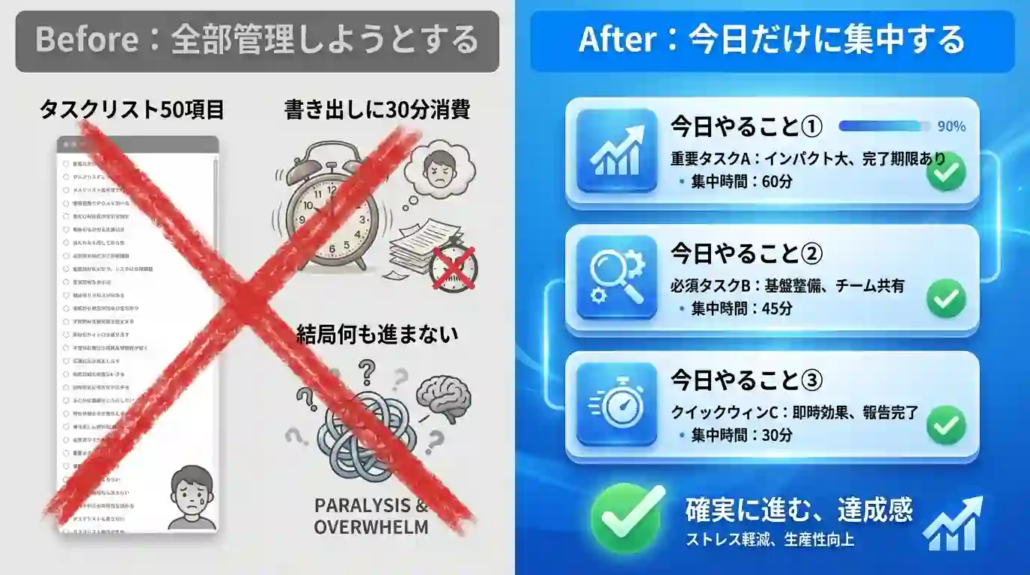 今日だけに集中する