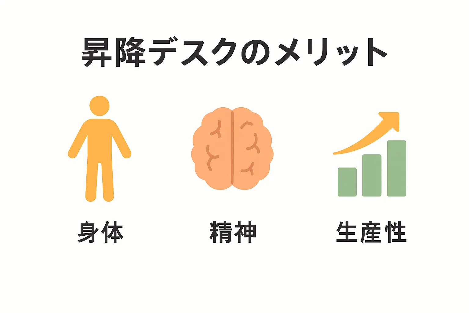 昇降デスクのメリット