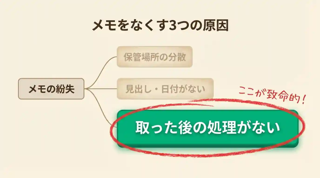 メモをなくす3つの原因