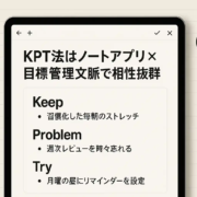 KPT法はノートアプリ×目標管理KPT法はノートアプリ×目標管理