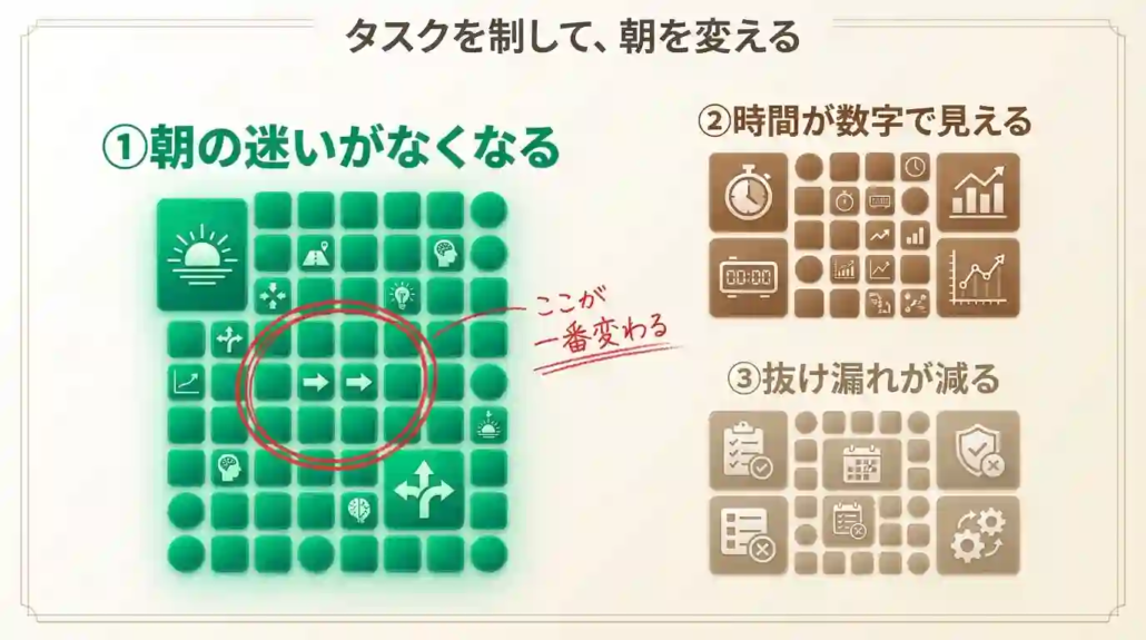 タスクを制して朝を変える