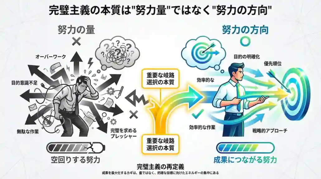 努力量ではなく努力の方向