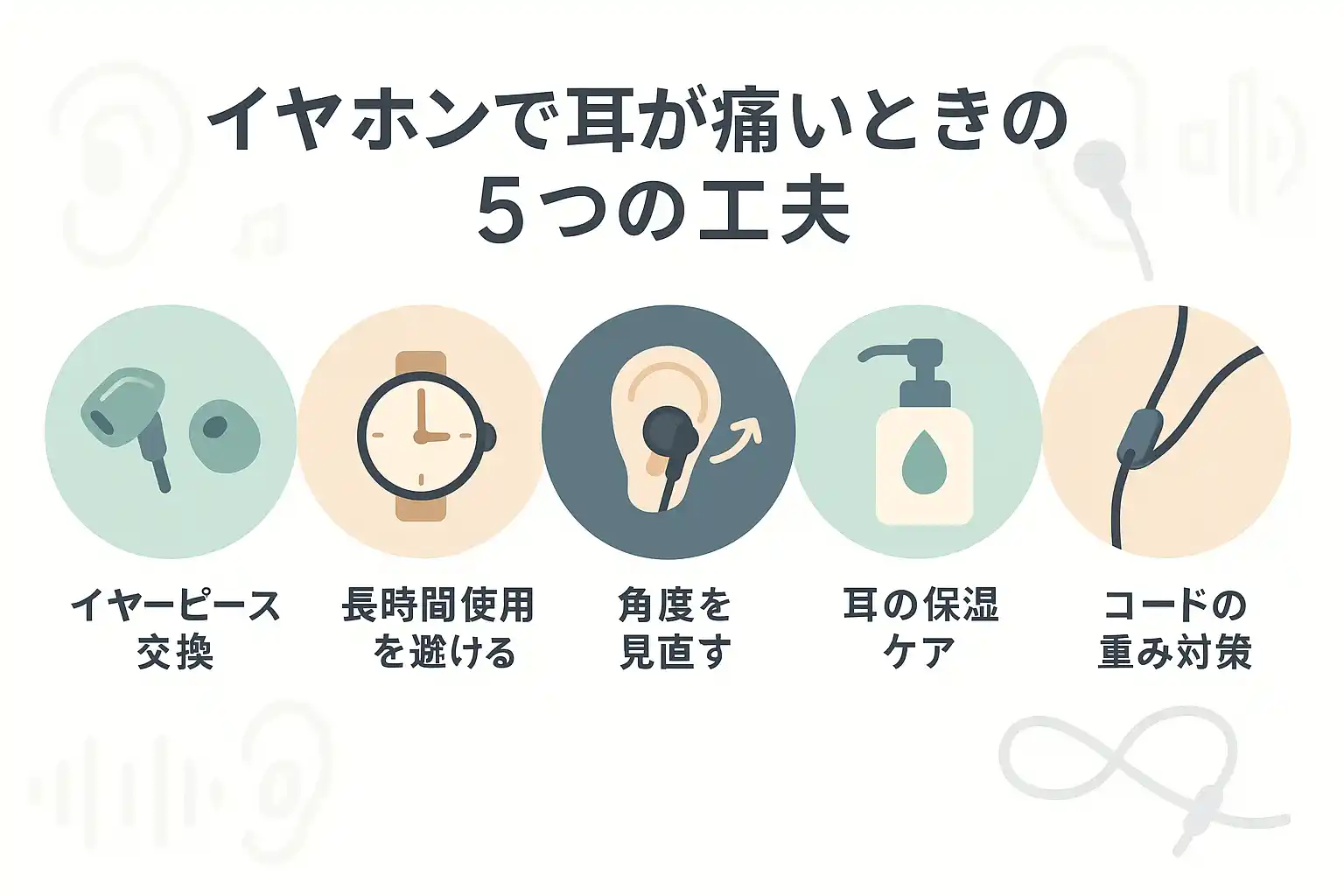 イヤホンで耳が痛いときの5つの工夫