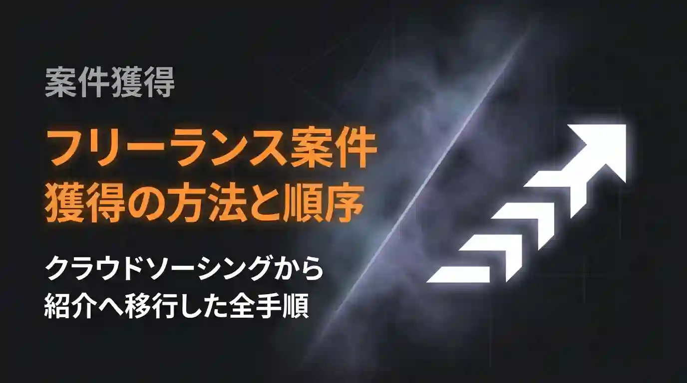 フリーランス案件獲得の方法と順序