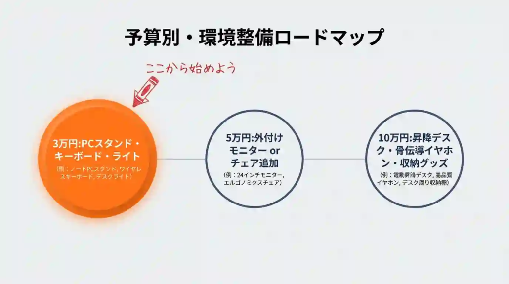 予算別環境整備ロードマップ