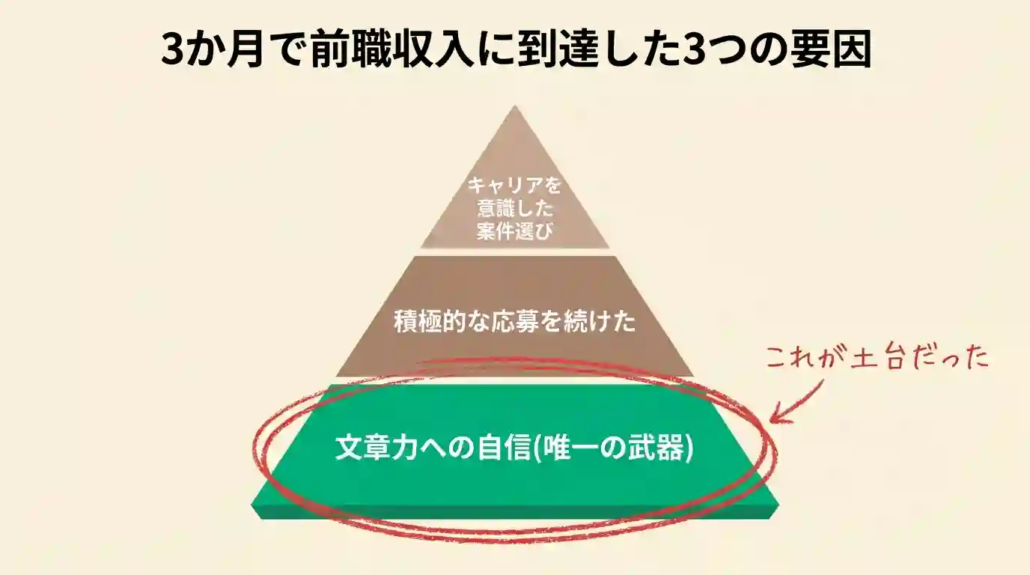 前職での収入に到達した3つの要因