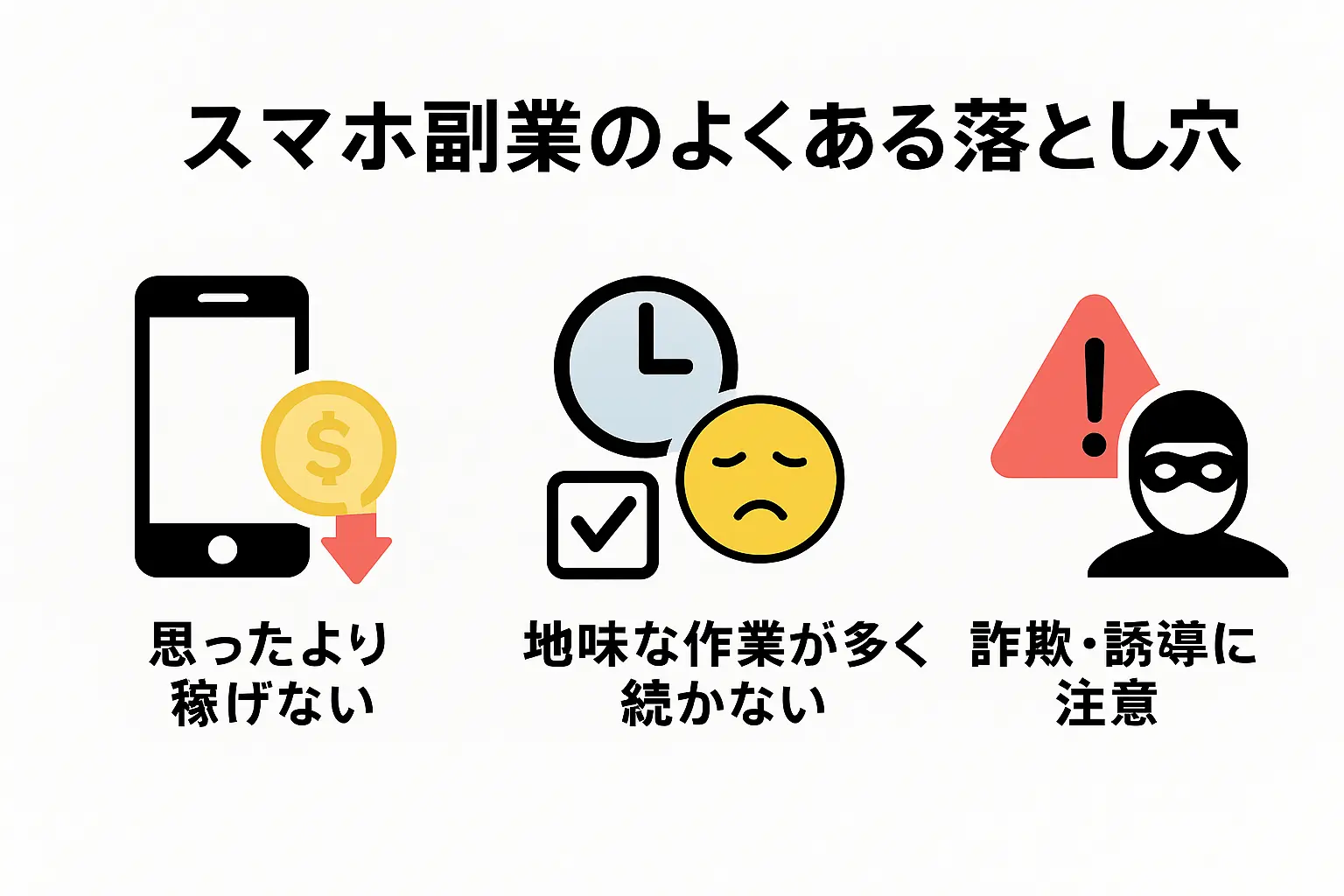 スマホ副業のよくある落とし穴