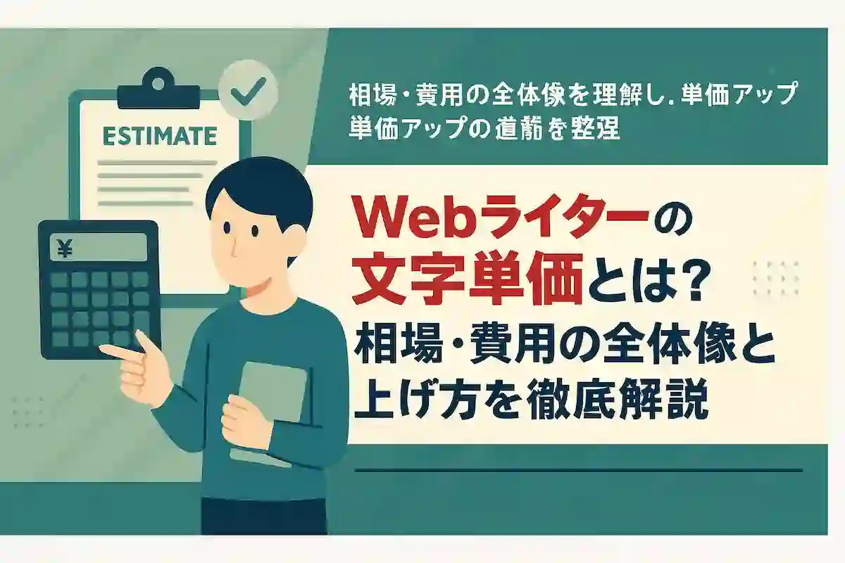Webライターの文字単価とは？