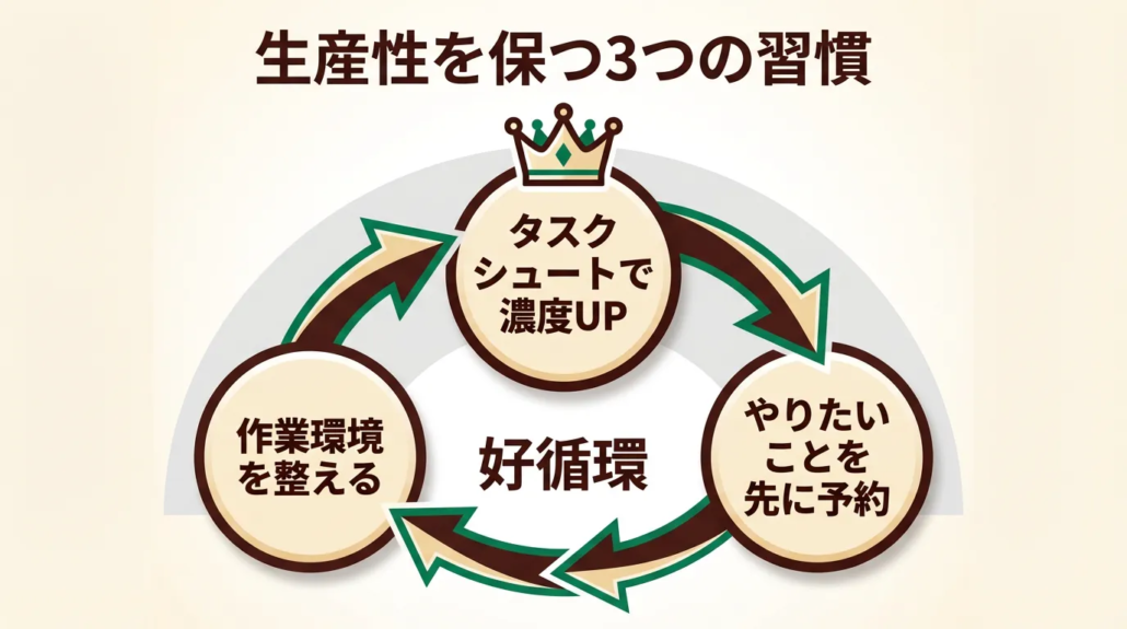 生産性を保つ3つの習慣