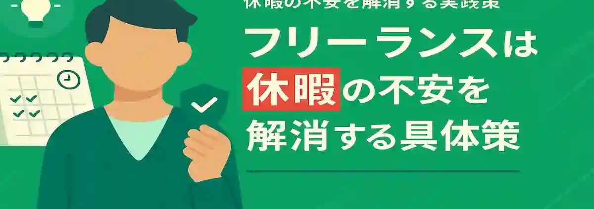 フリーランスは休めない？休暇の不安を解消する具体策