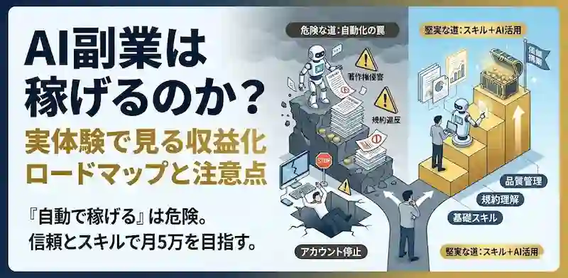 AI副業は稼げるのか｜実体験で見る収益化ロードマップと注意点