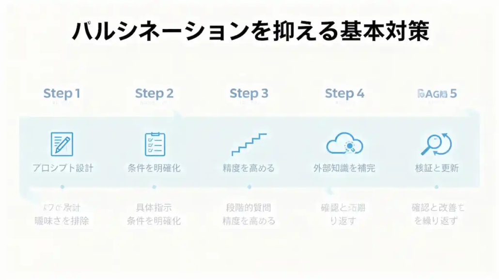 ハルシネーションを抑える基本対策