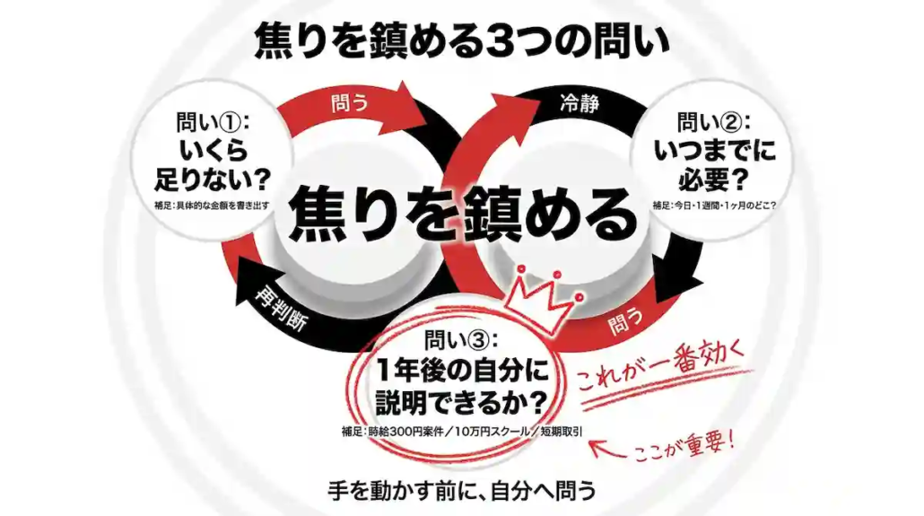 焦りを鎮める3つの問い